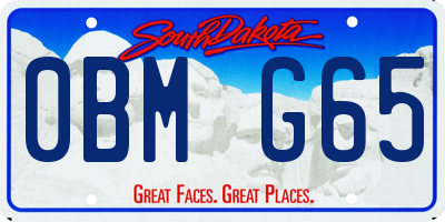 SD license plate 0BMG65