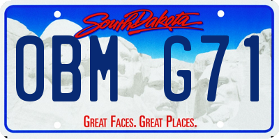 SD license plate 0BMG71