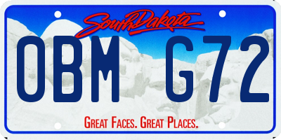 SD license plate 0BMG72