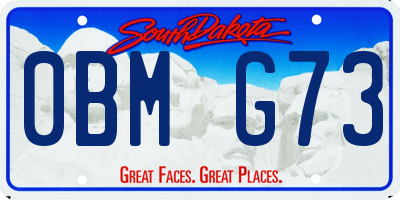 SD license plate 0BMG73