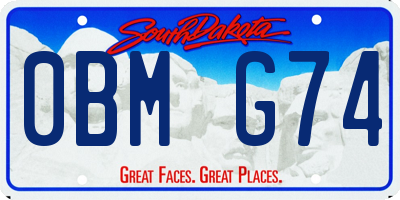 SD license plate 0BMG74