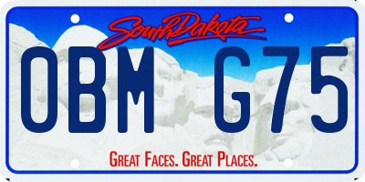 SD license plate 0BMG75