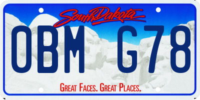 SD license plate 0BMG78