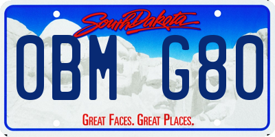 SD license plate 0BMG80
