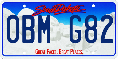 SD license plate 0BMG82
