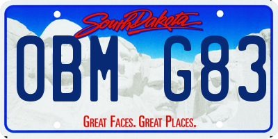 SD license plate 0BMG83