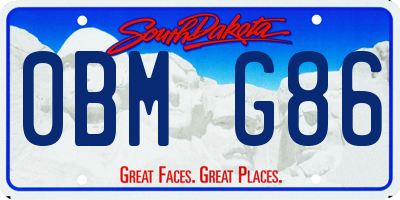 SD license plate 0BMG86