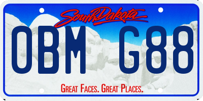 SD license plate 0BMG88