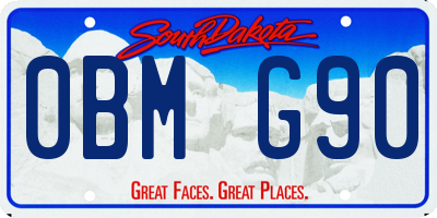 SD license plate 0BMG90