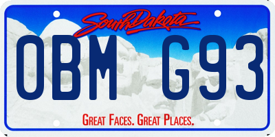SD license plate 0BMG93