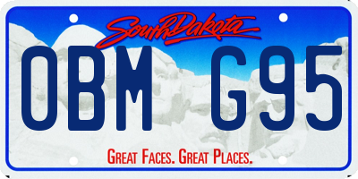 SD license plate 0BMG95
