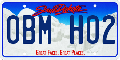 SD license plate 0BMH02