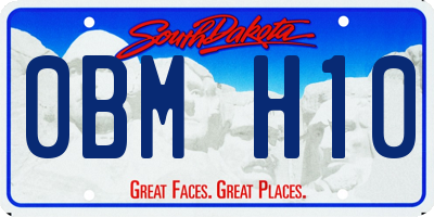 SD license plate 0BMH10