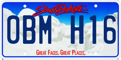 SD license plate 0BMH16