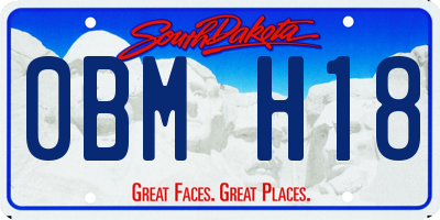 SD license plate 0BMH18