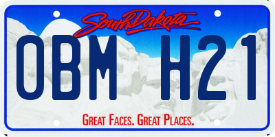 SD license plate 0BMH21