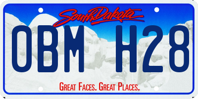 SD license plate 0BMH28
