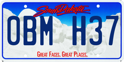 SD license plate 0BMH37