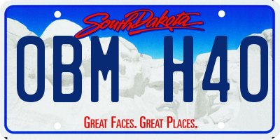 SD license plate 0BMH40