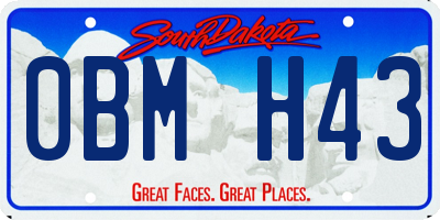 SD license plate 0BMH43