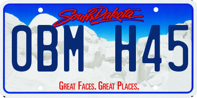SD license plate 0BMH45