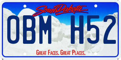 SD license plate 0BMH52