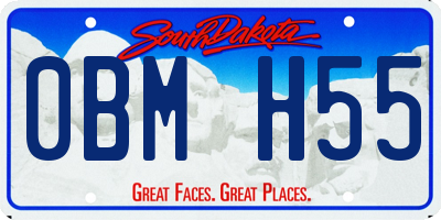 SD license plate 0BMH55