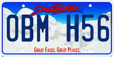 SD license plate 0BMH56