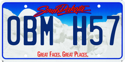SD license plate 0BMH57
