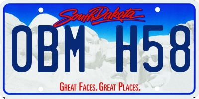 SD license plate 0BMH58