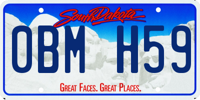 SD license plate 0BMH59