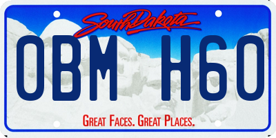SD license plate 0BMH60