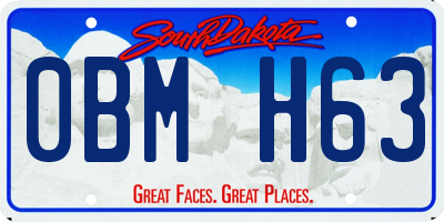SD license plate 0BMH63