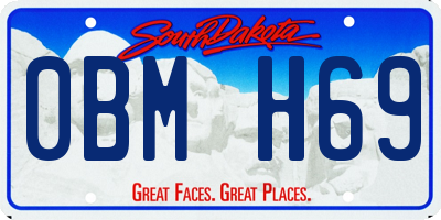 SD license plate 0BMH69