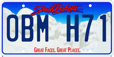 SD license plate 0BMH71