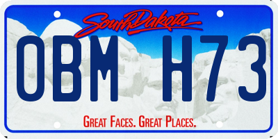 SD license plate 0BMH73