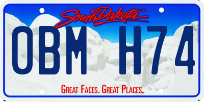 SD license plate 0BMH74