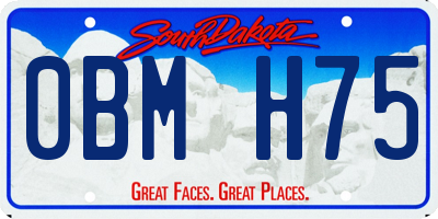 SD license plate 0BMH75