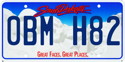 SD license plate 0BMH82