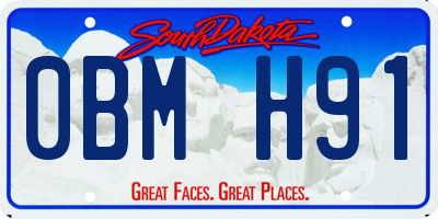 SD license plate 0BMH91