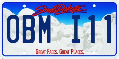 SD license plate 0BMI11