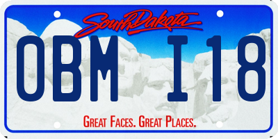 SD license plate 0BMI18