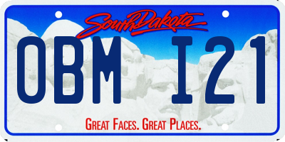 SD license plate 0BMI21