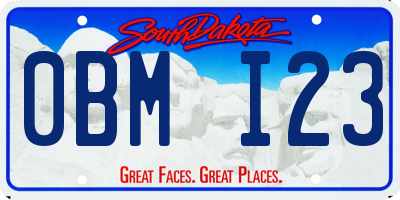 SD license plate 0BMI23