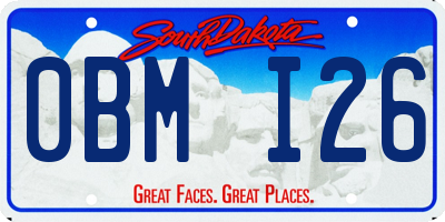 SD license plate 0BMI26
