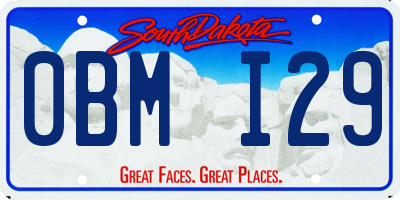 SD license plate 0BMI29