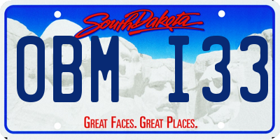 SD license plate 0BMI33