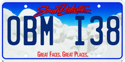 SD license plate 0BMI38