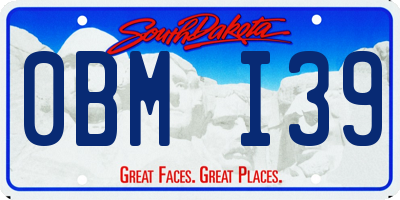 SD license plate 0BMI39