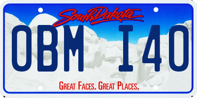 SD license plate 0BMI40